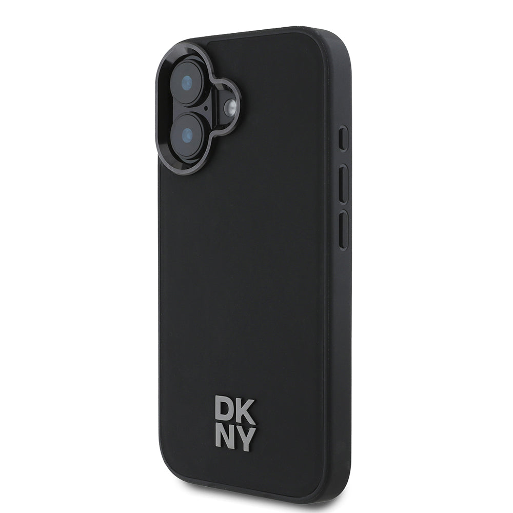 iPhone 16 Kılıf DKNY Orjinal Lisanslı M-safe Şarj Özellikli Metal Logolu PU Deri Plain Kapak