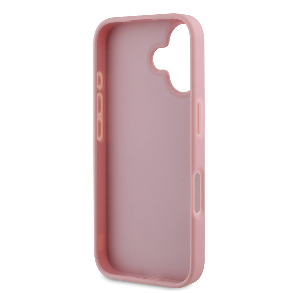 iPhone 16 Kılıf Guess Orjinal Lisanslı 4G Büyük Metal Logolu Glitter Kapak