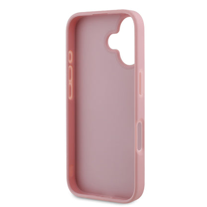 iPhone 16 Kılıf Guess Orjinal Lisanslı 4G Büyük Metal Logolu Glitter Kapak