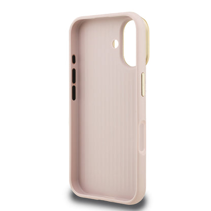 iPhone 16 Kılıf Guess Orjinal Lisanslı Grained Yazı Logolu Kamera Standlı Kapak