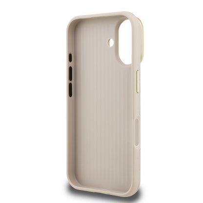 iPhone 16 Kılıf Guess Orjinal Lisanslı Grained Yazı Logolu Kamera Standlı Kapak