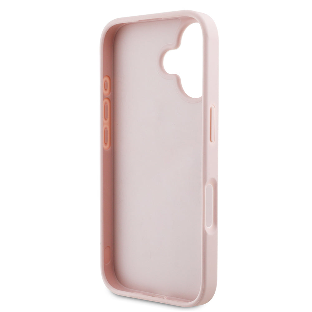 iPhone 16 Kılıf Guess Orjinal Lisanslı Gül Baskılı Büyük Metal Logo Dizaynlı Kapak