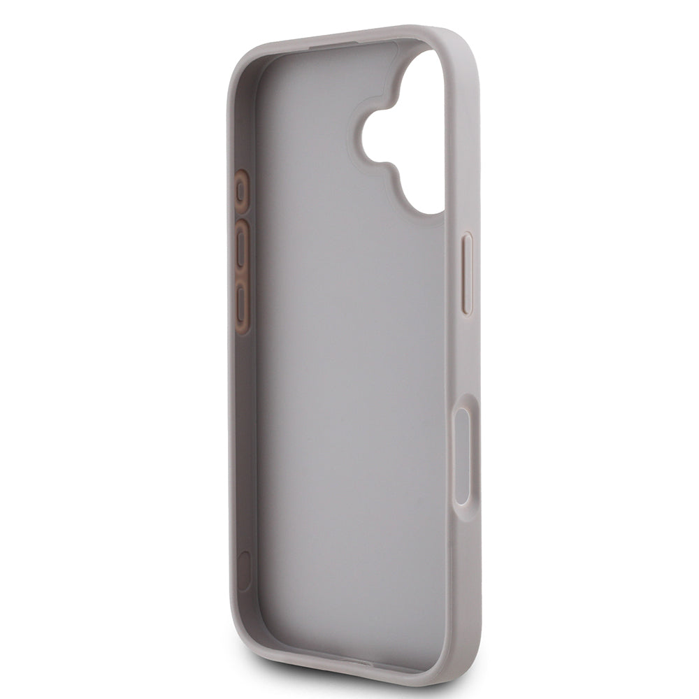 iPhone 16 Kılıf Guess Orjinal Lisanslı Gül Baskılı Büyük Metal Logo Dizaynlı Kapak