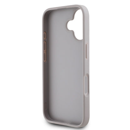 iPhone 16 Kılıf Guess Orjinal Lisanslı Gül Baskılı Büyük Metal Logo Dizaynlı Kapak
