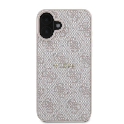 iPhone 16 Kılıf Guess Orjinal Lisanslı M-safe Şarj Özellikli 4G Desenli Yazı Logolu Kapak