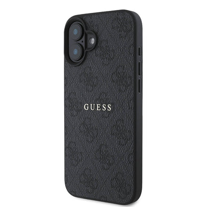 iPhone 16 Kılıf Guess Orjinal Lisanslı M-safe Şarj Özellikli 4G Desenli Yazı Logolu Kapak