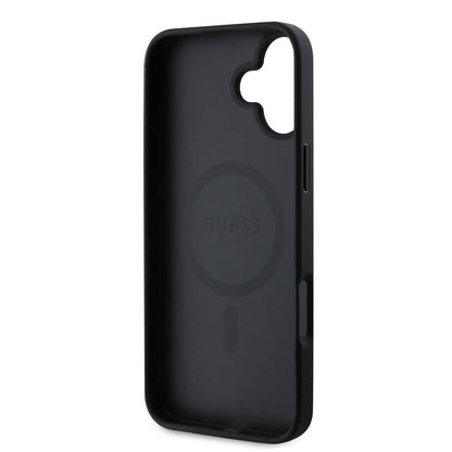 iPhone 16 Kılıf Guess Orjinal Lisanslı M-safe Şarj Özellikli 4G Desenli Yazı Logolu Kapak