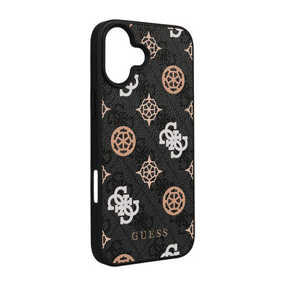 iPhone 16 Kılıf Guess Orjinal Lisanslı M-safe Şarj Özellikli 4G Desenli Yazı Logolu Peony Kapak