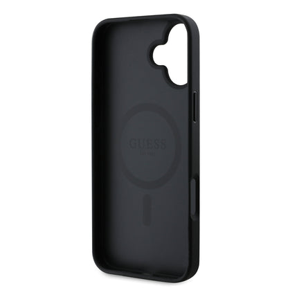 iPhone 16 Kılıf Guess Orjinal Lisanslı M-safe Şarj Özellikli 4G Şerit Tasarımlı Printed Kapak