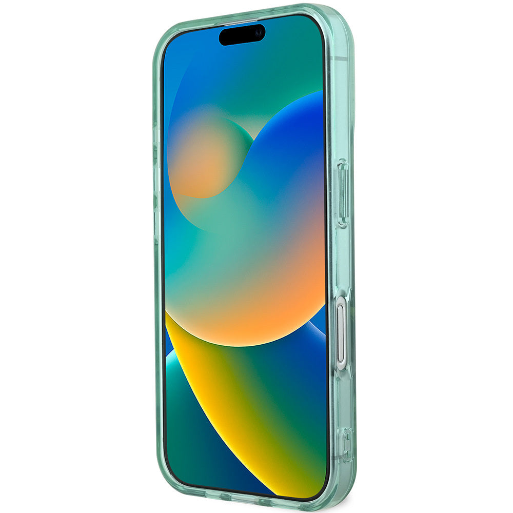 iPhone 16 Kılıf Guess Orjinal Lisanslı M-safe Şarj Özellikli IML Baskılı Jungle Ring Kapak