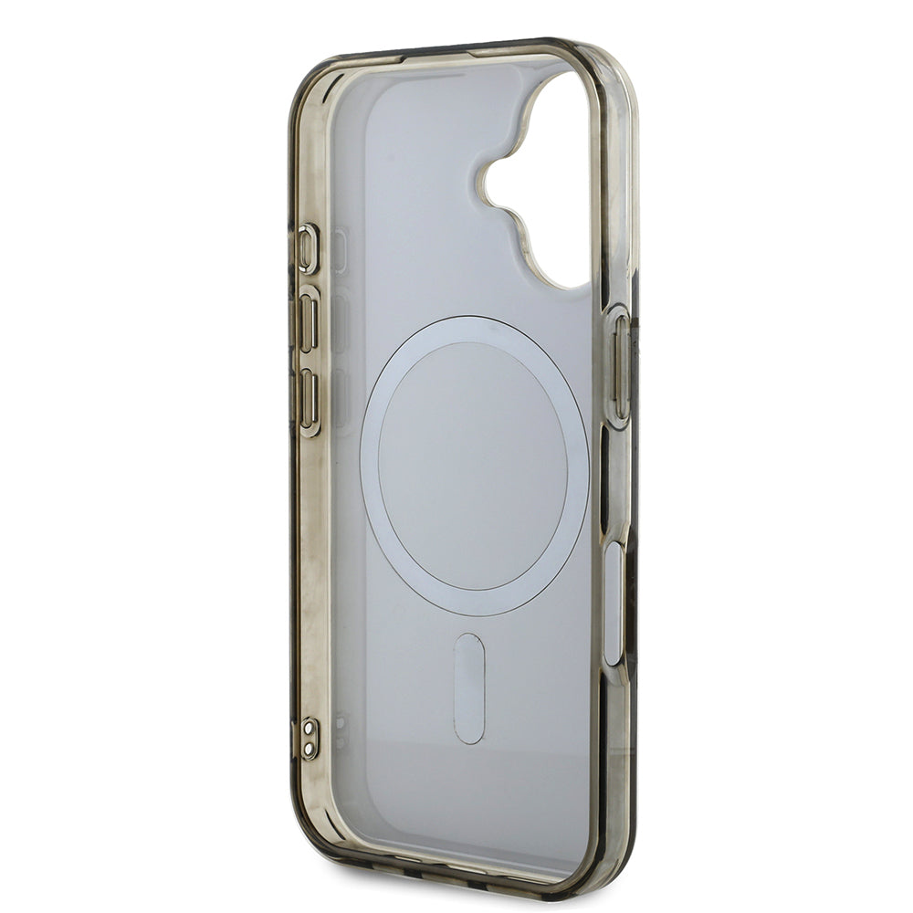 iPhone 16 Kılıf Guess Orjinal Lisanslı M-safe Şarj Özellikli IML Baskılı Klasik Logolu 4G Desenli Kapak