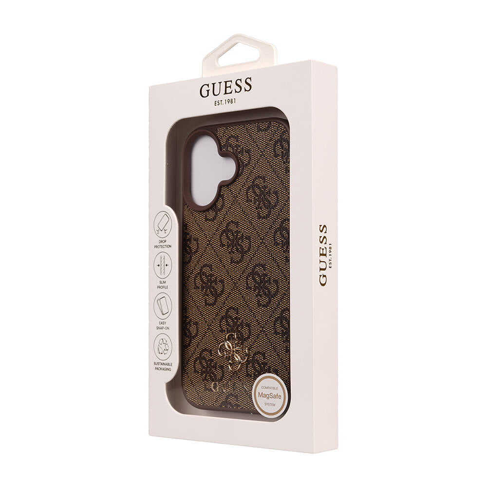 iPhone 16 Kılıf Guess Orjinal Lisanslı M-safe Şarj Özellikli Small 4G Classic Kapak