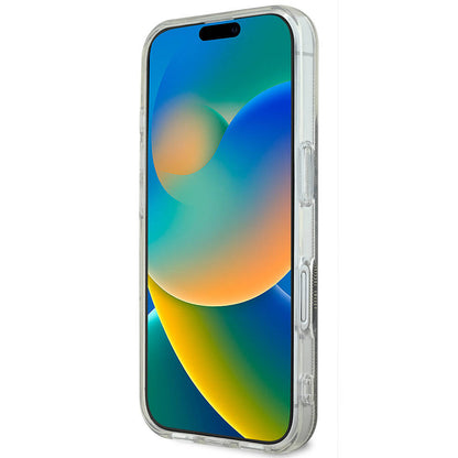 iPhone 16 Kılıf Guess Orjinal Lisanslı M-safe Şarj Özellikli Yazı Logolu 4G Desenli Kapak