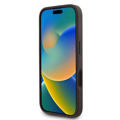 iPhone 16 Kılıf Guess Orjinal Lisanslı M-safe Şarj Özellikli Yazı Logolu Circle Classic Kapak