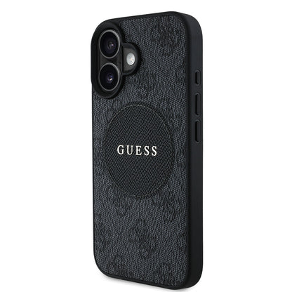 iPhone 16 Kılıf Guess Orjinal Lisanslı M-safe Şarj Özellikli Yazı Logolu Circle Classic Kapak