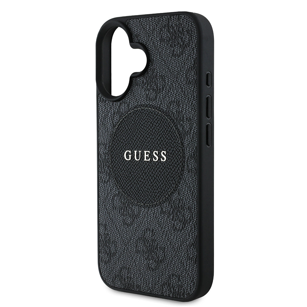 iPhone 16 Kılıf Guess Orjinal Lisanslı M-safe Şarj Özellikli Yazı Logolu Circle Classic Kapak