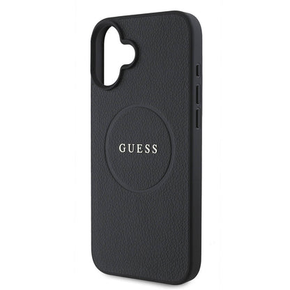 iPhone 16 Kılıf Guess Orjinal Lisanslı M-safe Şarj Özellikli Yazı Logolu Grained Kapak