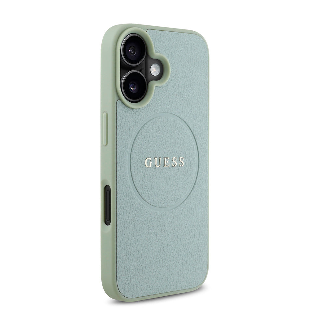 iPhone 16 Kılıf Guess Orjinal Lisanslı M-safe Şarj Özellikli Yazı Logolu Grained Kapak