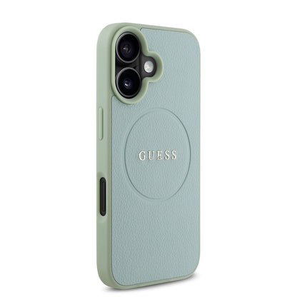 iPhone 16 Kılıf Guess Orjinal Lisanslı M-safe Şarj Özellikli Yazı Logolu Grained Kapak