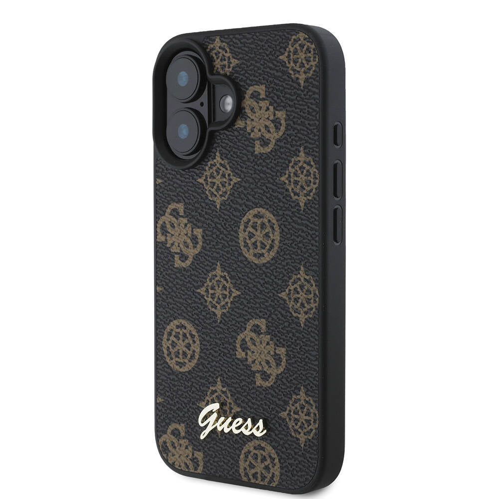 iPhone 16 Kılıf Guess Orjinal Lisanslı M-safe Şarj Özellikli Yazı Logolu Peony Kapak