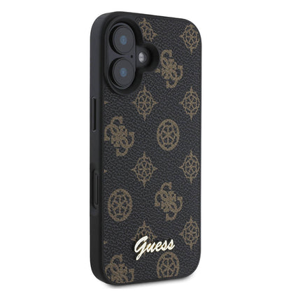 iPhone 16 Kılıf Guess Orjinal Lisanslı M-safe Şarj Özellikli Yazı Logolu Peony Kapak