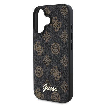 iPhone 16 Kılıf Guess Orjinal Lisanslı M-safe Şarj Özellikli Yazı Logolu Peony Kapak