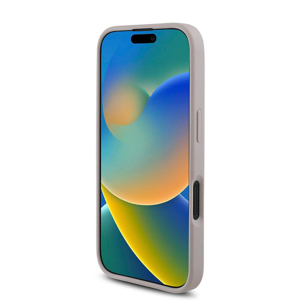 iPhone 16 Kılıf Guess Orjinal Lisanslı PU Deri 4G Desenli Metal Büyük 4G ve Yazı Logolu Kapak