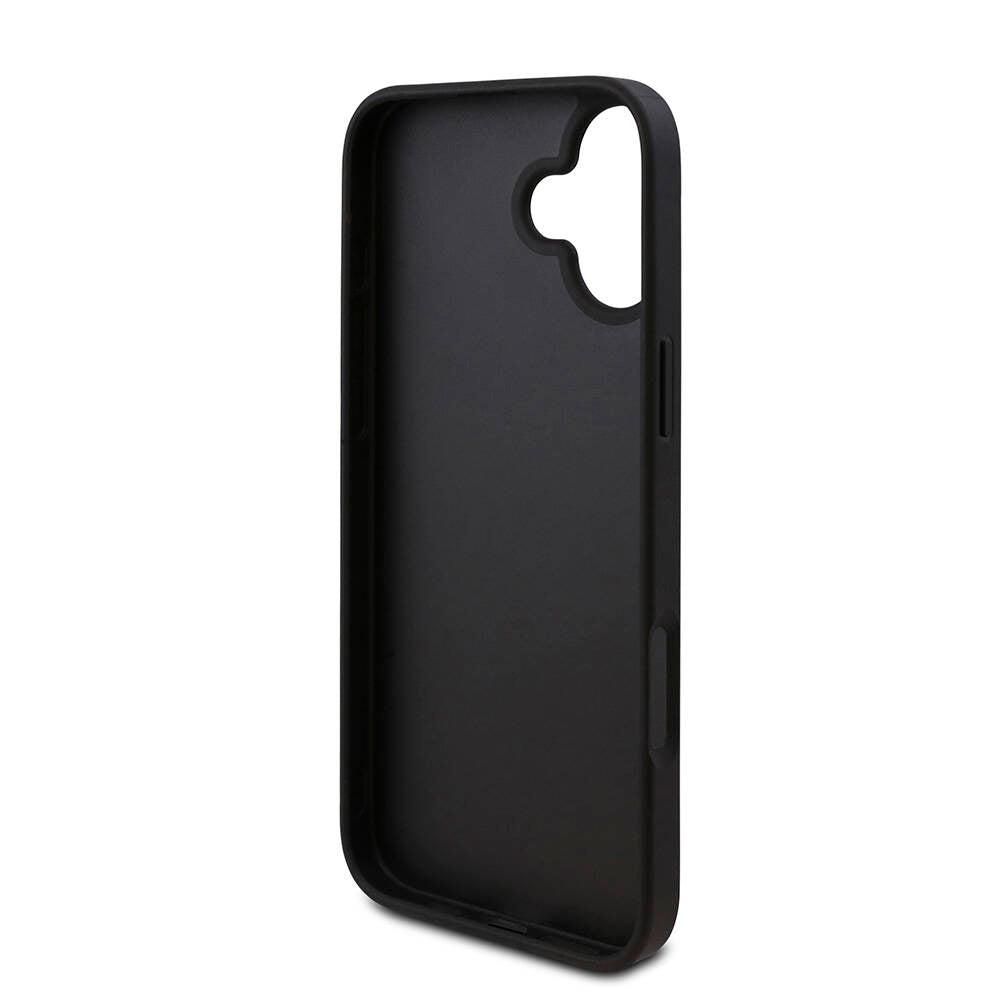 iPhone 16 Kılıf Guess Orjinal Lisanslı PU Deri 4G Desenli Üçgen Logolu Kapak