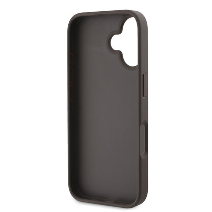 iPhone 16 Kılıf Guess Orjinal Lisanslı PU Deri Şerit Logo Dizaynlı Kapak