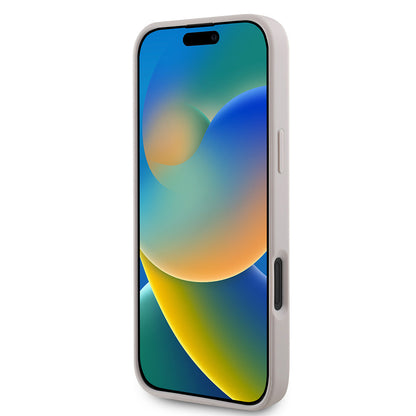 iPhone 16 Kılıf Guess Orjinal Lisanslı PU Deri Şerit Logo Dizaynlı Kapak