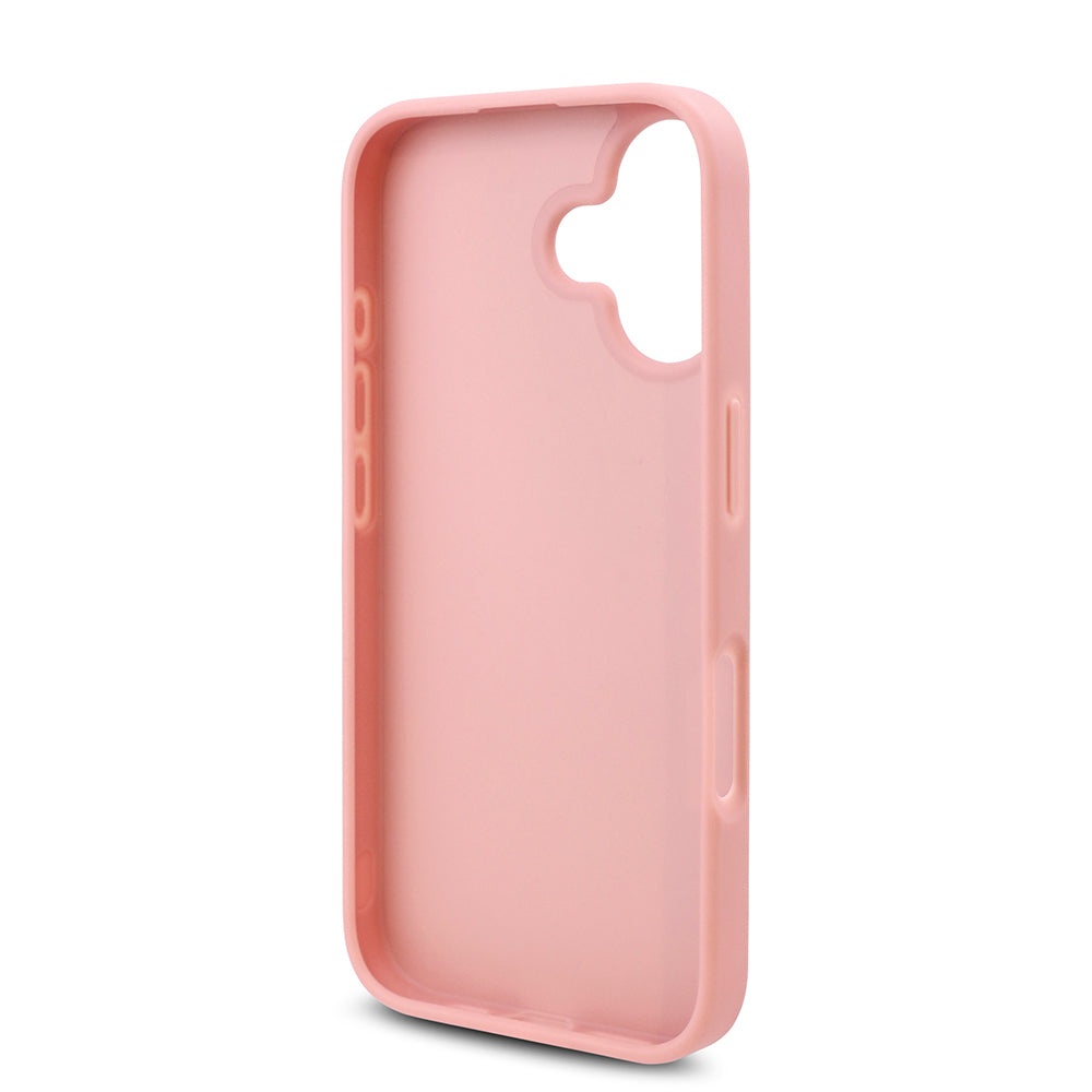 iPhone 16 Kılıf Guess Orjinal Lisanslı Taşlı Arka Yüzey Üçgen Logolu Kapak