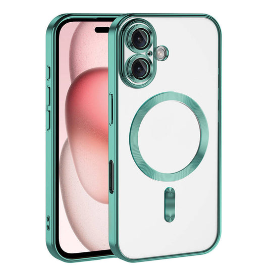 Apple iPhone 16 Kılıf Kamera Korumalı M-safe Wireless Şarj Özellikli Zore Demre Kapak