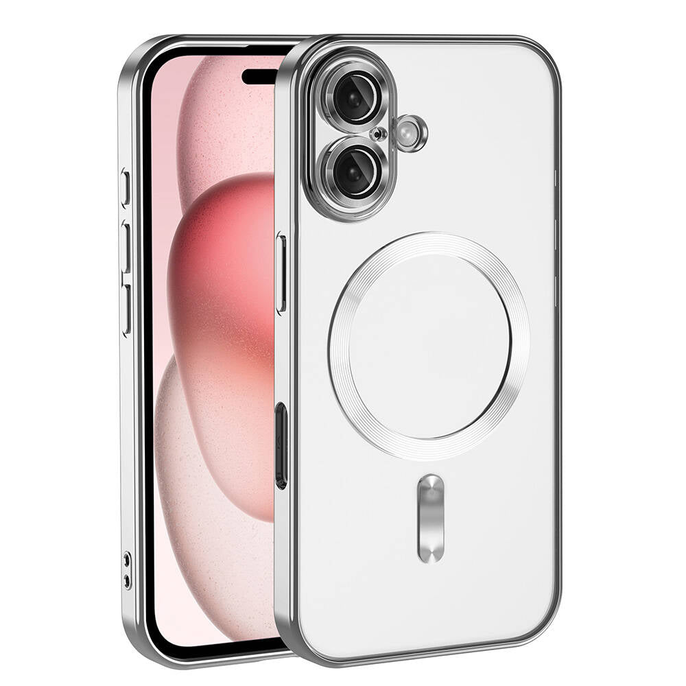 Apple iPhone 16 Kılıf Kamera Korumalı M-safe Wireless Şarj Özellikli Zore Demre Kapak