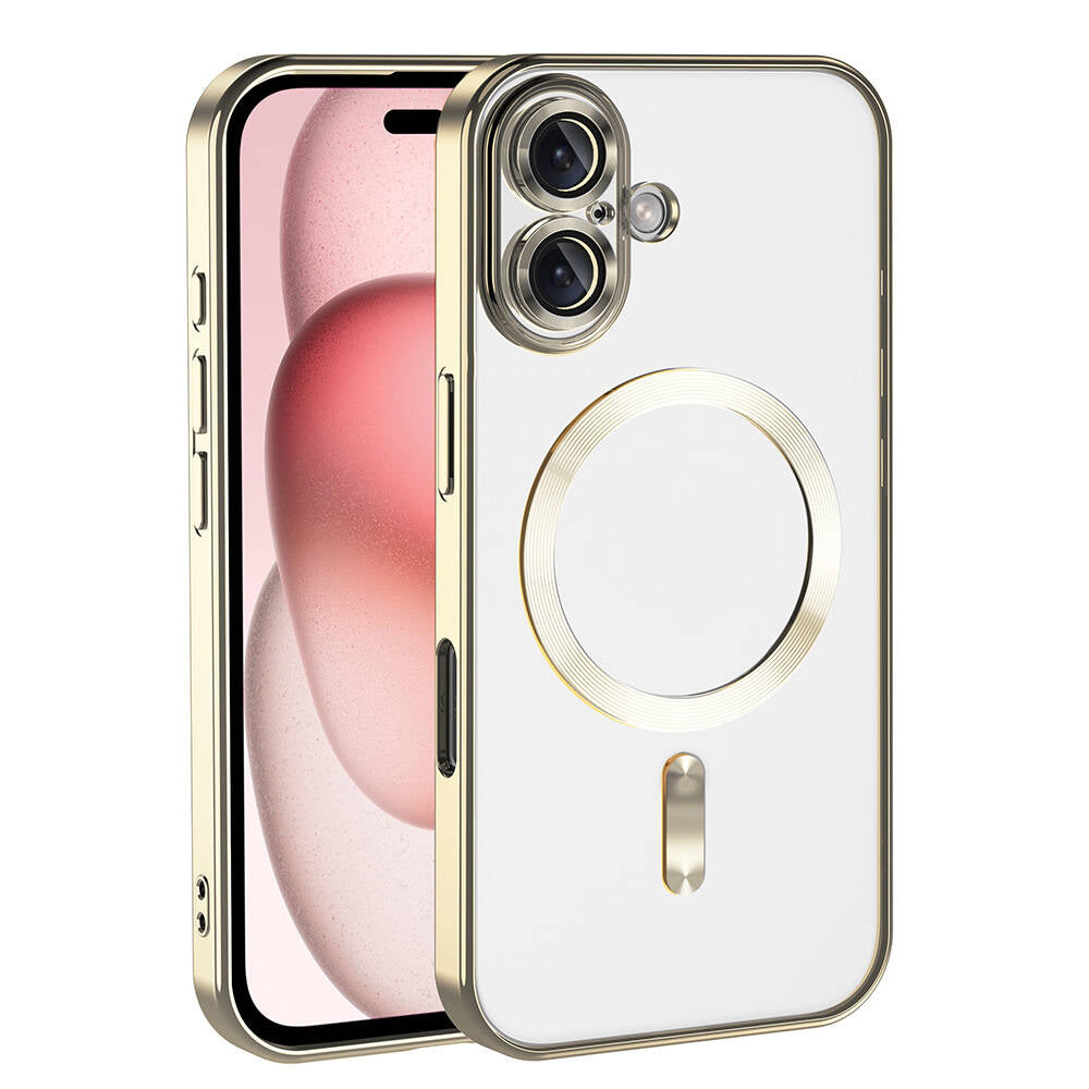 Apple iPhone 16 Kılıf Kamera Korumalı M-safe Wireless Şarj Özellikli Zore Demre Kapak