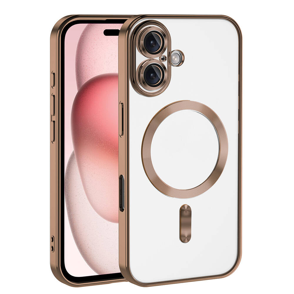 Apple iPhone 16 Kılıf Kamera Korumalı M-safe Wireless Şarj Özellikli Zore Demre Kapak