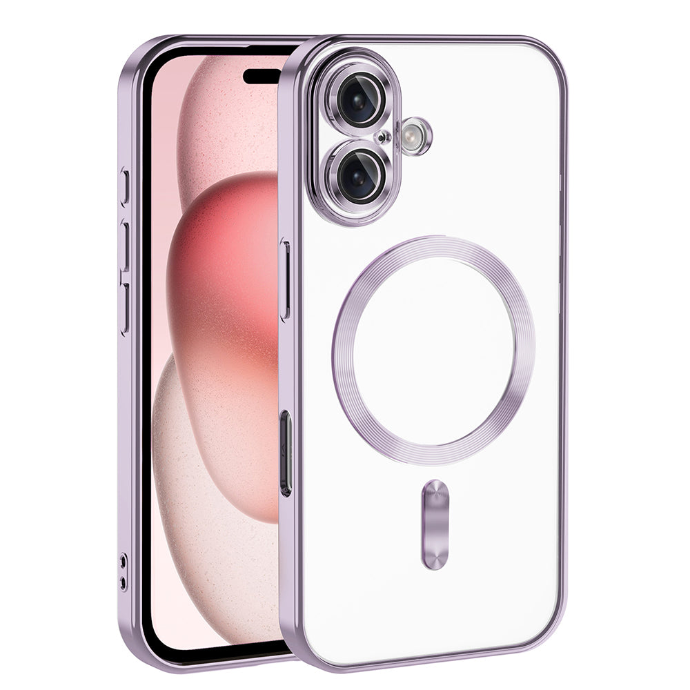 Apple iPhone 16 Kılıf Kamera Korumalı M-safe Wireless Şarj Özellikli Zore Demre Kapak