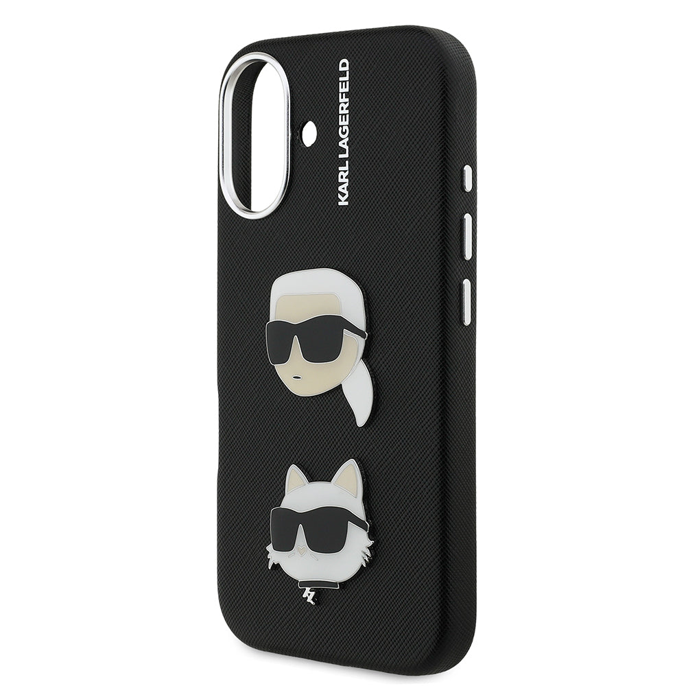 iPhone 16 Kılıf Karl Lagerfeld Orjinal Lisanslı K&C Heads Pin Kapak
