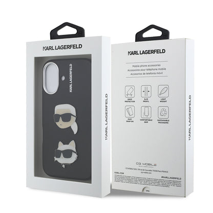 iPhone 16 Kılıf Karl Lagerfeld Orjinal Lisanslı K&C Heads Pin Kapak