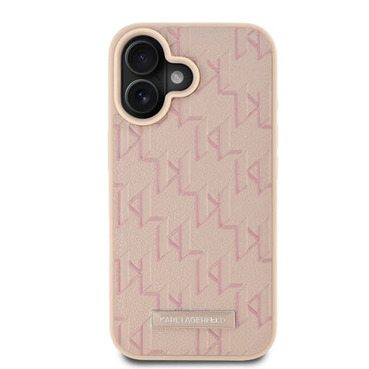 iPhone 16 Kılıf Karl Lagerfeld Orjinal Lisanslı M-safe Şarj Özellikli KL Yazılı Hot Stamp Kapak