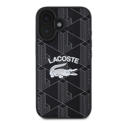 iPhone 16 Kılıf Lacoste Orjinal Lisanslı M-safe Şarj Özellikli Mono Vintage Logo Kapak