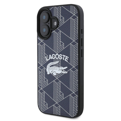 iPhone 16 Kılıf Lacoste Orjinal Lisanslı M-safe Şarj Özellikli Mono Vintage Logo Kapak