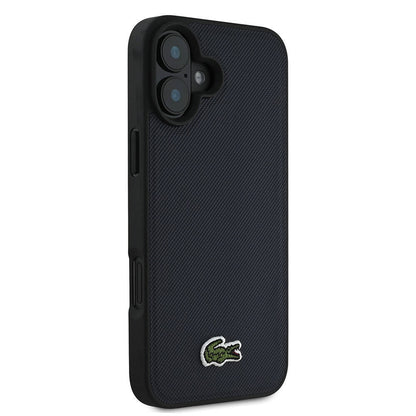 iPhone 16 Kılıf Lacoste Orjinal Lisanslı PU Pike Desenli Arka Yüzey İkonik Timsah Dokuma Logolu Kapak