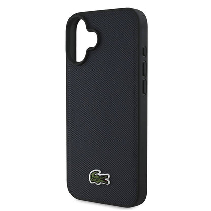iPhone 16 Kılıf Lacoste Orjinal Lisanslı PU Pike Desenli Arka Yüzey İkonik Timsah Dokuma Logolu Kapak