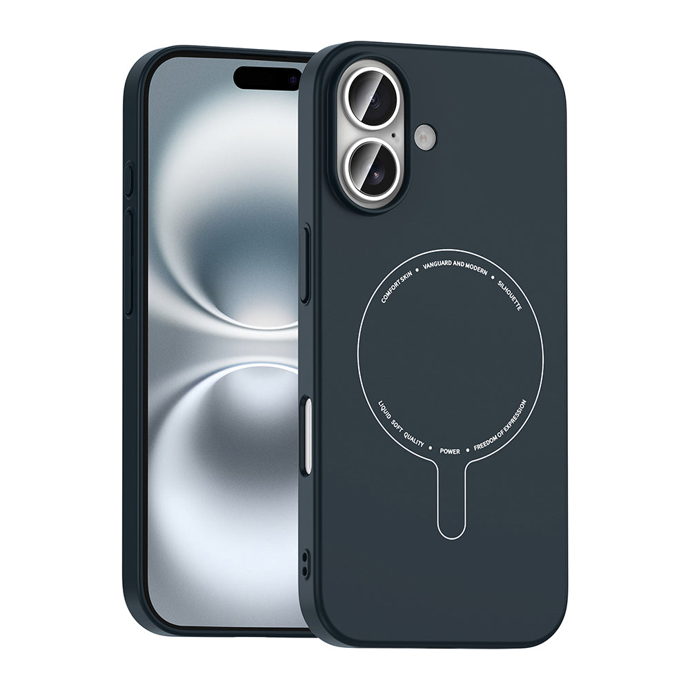 Apple iPhone 16 Kılıf M-Safe Şarj Özellikli Kamera Korumalı Zore Elio Sert PC Kapak