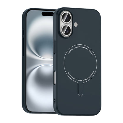 Apple iPhone 16 Kılıf M-Safe Şarj Özellikli Kamera Korumalı Zore Elio Sert PC Kapak