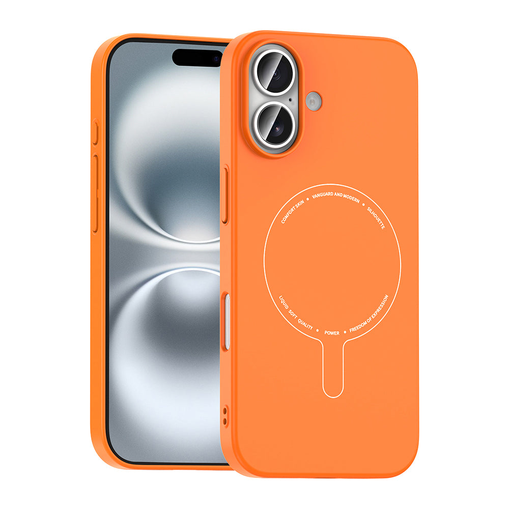 Apple iPhone 16 Kılıf M-Safe Şarj Özellikli Kamera Korumalı Zore Elio Sert PC Kapak
