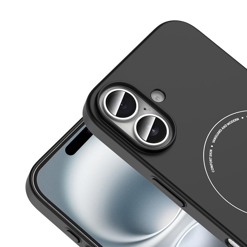 Apple iPhone 16 Kılıf M-Safe Şarj Özellikli Kamera Korumalı Zore Elio Sert PC Kapak