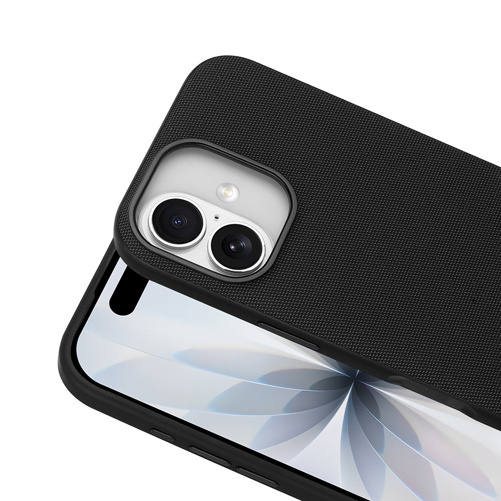 Apple iPhone 16 Kılıf M-Safe Şarj Özellikli Kumaş Tasarımlı Zore Miami Sert PC Kapak