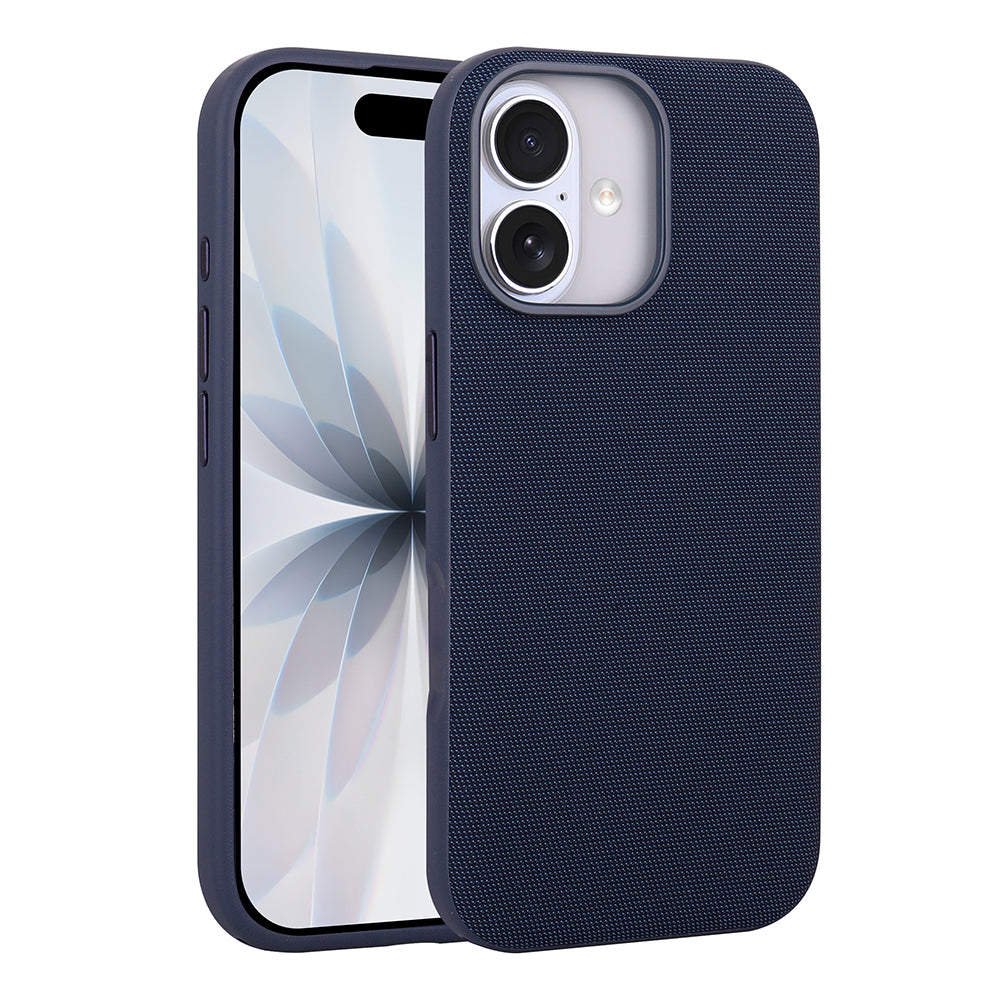 Apple iPhone 16 Kılıf M-Safe Şarj Özellikli Kumaş Tasarımlı Zore Miami Sert PC Kapak