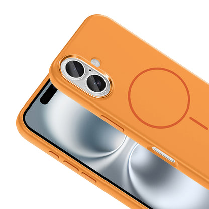 Apple iPhone 16 Kılıf M-Safe Şarj Özellikli Metal Kamera Çerçeveli Zore Edi Silikon Kapak